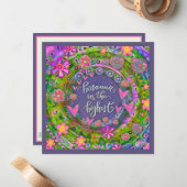 Hübsch Pink Floral Hearts Hosanna Ostern Mitteilungskarte (Vorderseite/Rückseite Beispiel)