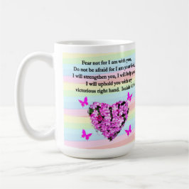 HÜBSCH PINK FLORAL ISAIAH 41:10 DESIGN KAFFEETASSE