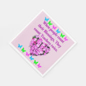 HÜBSCH PINK FLORAL LEHRER DESIGN SERVIETTE (Ecke)