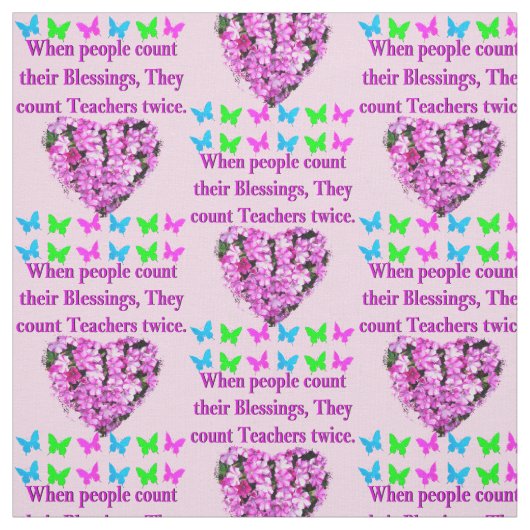 HÜBSCH PINK FLORAL LEHRER DESIGN STOFF (Muster)