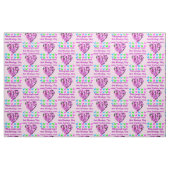 HÜBSCH PINK FLORAL LEHRER DESIGN STOFF (Fat Quarter (45,7 x 55,9 cm))