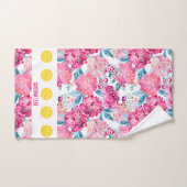 Hübsch Pink Floral Muster Pickleball Sport Handtuch (Handtuch)