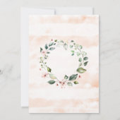 Hübsch Pink Floral Script Wreath Save The Date (Rückseite)