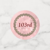 Hübsch Pink funkelnd Happy 103. Geburtstag Konfetti (Klein Vorderseite)