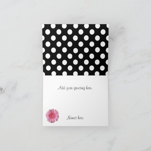 Hübsch Pink Gerber Daisy Dankeschön Karte (Innenseite)