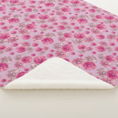 Hübsch Pink Gerbera Daisy Blume Soft Sherpadecke (3/4)