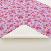 Hübsch Pink Gerbera Daisy Blume Soft Sherpadecke (3/4)