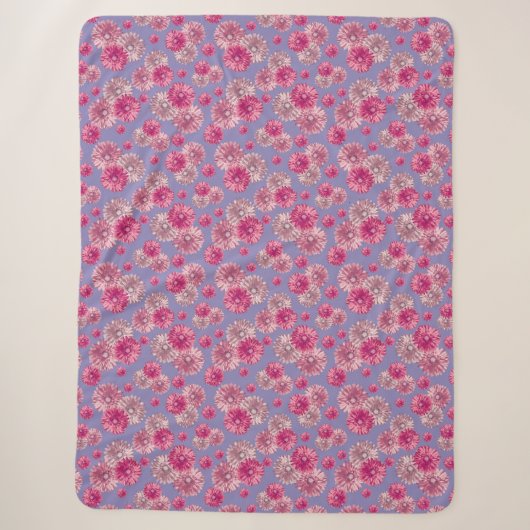 Hübsch Pink Gerbera Daisy Blume Soft Sherpadecke (Vorderseite)