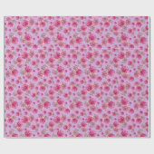 Hübsch Pink Gerbera Daisy Floral Geschenkpapier (Flach)
