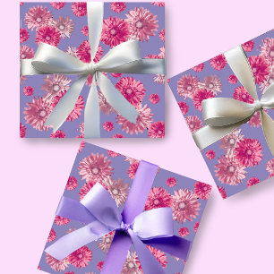 Hübsch Pink Gerbera Daisy Floral Geschenkpapier