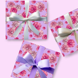 Hübsch Pink Gerbera Daisy Floral Geschenkpapier