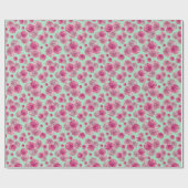 Hübsch Pink Gerbera Daisy Floral Geschenkpapier (Flach)