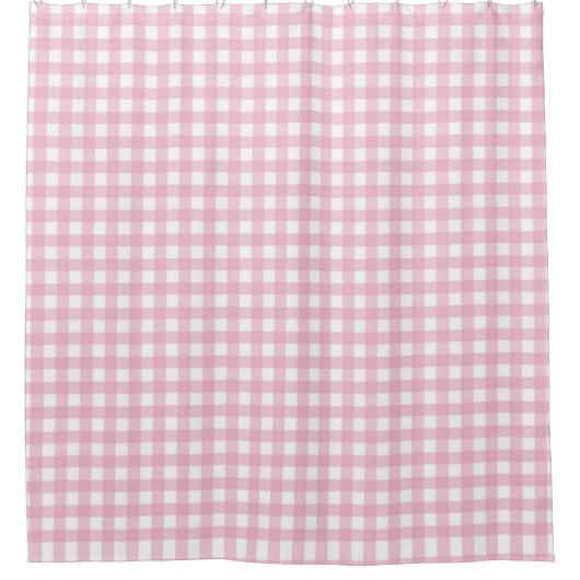 Hübsch Pink Gingham Karo Pattern Duschvorhang (Vorderseite)