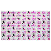 HÜBSCH PINK GIRL RUNNER PERSONALISIERT FABRIC STOFF (Fat Quarter (45,7 x 55,9 cm))