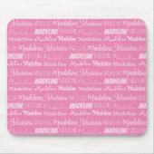 Hübsch Pink Girls Name Schriftart Collage Custom T Mousepad (Vorne)