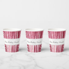 Hübsch Pink Glam Tinsel Streifen Pappbecher