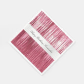 Hübsch Pink Glam Tinsel Streifen Serviette (Ecke)