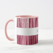 Hübsch Pink Glam Tinsel Streifen Tasse (Links)