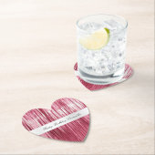 Hübsch Pink Glam Tinsel Streifen Untersetzer (Vor Ort)