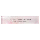 Hübsch Pink Glitzer Girly Glamour Namensplakette (Vorderseite)