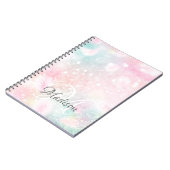 Hübsch Pink Glitzer Girly Glamour Notizblock (Linke Seite)