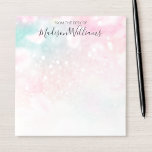 Hübsch Pink Glitzer Girly Glamour Notizblock<br><div class="desc">Dieses hübsche,  rosa Buch Glitzer-Muster lässt sich ganz einfach mit Ihren individuellen Details personalisieren.</div>