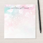 Hübsch Pink Glitzer Girly Glamour Notizblock<br><div class="desc">Dieses hübsche,  rosa Buch Glitzer-Muster lässt sich ganz einfach mit Ihren individuellen Details personalisieren.</div>