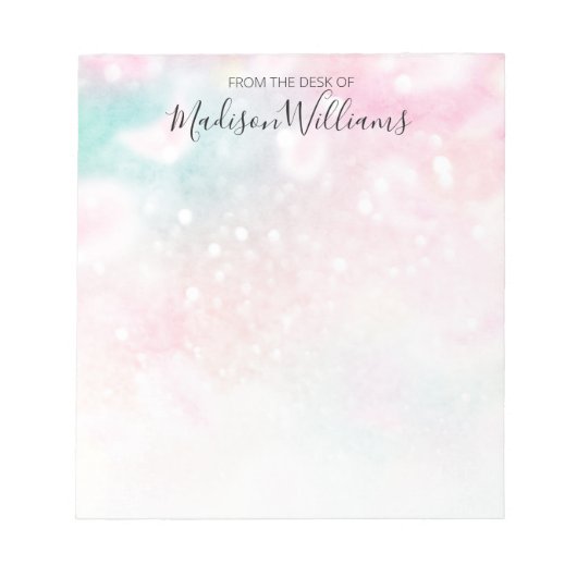 Hübsch Pink Glitzer Girly Glamour Notizblock (Vorderseite)