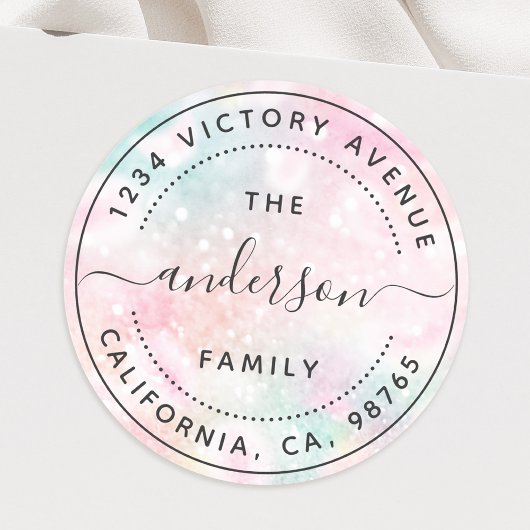 Hübsch Pink Glitzer Girly Glamour Runder Aufkleber