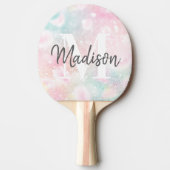 Hübsch Pink Glitzer Girly Glamour Tischtennis Schläger (Vorderseite)