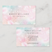 Hübsch Pink Glitzer Girly Glamour Visitenkarte (Vorne/Hinten)