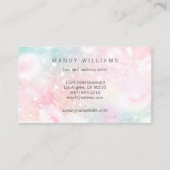 Hübsch Pink Glitzer Girly Glamour Visitenkarte (Rückseite)