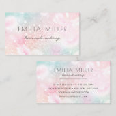 Hübsch Pink Glitzer Girly Glamour Visitenkarte (Vorne/Hinten)