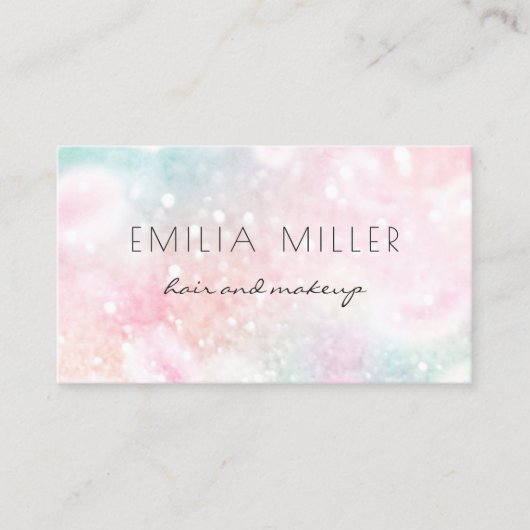 Hübsch Pink Glitzer Girly Glamour Visitenkarte (Vorderseite)