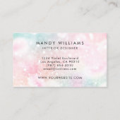 Hübsch Pink Glitzer Girly Glamour Visitenkarte (Rückseite)