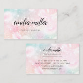 Hübsch Pink Glitzer Girly Glamour Visitenkarte (Vorne/Hinten)