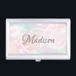 Hübsch Pink Glitzer Girly Glamour Visitenkarten Dose<br><div class="desc">Personalisieren Sie diese hübsche rosa Glitzer Muster Visitenkartengehäuse einfach mit Ihrem individuelle Name und Monogramm.</div>