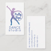Hübsch Pink Glitzer Glam Dance Studio Modernes Visitenkarte (Vorne/Hinten)
