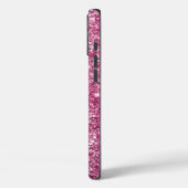 Hübsch Pink Glitzer Glam Herz Case-Mate iPhone Hülle (Rückseite / Links)