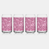 Hübsch Pink Glitzer Glam Herz Dosenglas (Hinten)