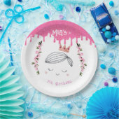 Hübsch Pink Glitzer Princess Girls Geburtstag Pappteller (Party)