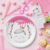 Hübsch Pink Glitzer Princess Girls Geburtstag Pappteller (Party)