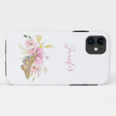 Hübsch Pink Glitzern Butterfly Personalisiert Case-Mate iPhone Hülle (Rückseite (Horizontal))