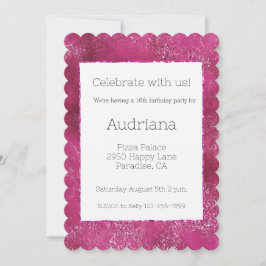 Hübsch Pink Glitzy Glitzer Sparkle 16. Geburtstag Einladung