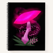 Hübsch Pink Glows Mushroom Spirale Notizblock (Vorderseite)