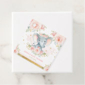 Hübsch Pink Gold Elephant Baby Dusche Geschenkanhänger (Beispiel)