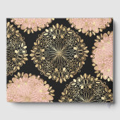 Hübsch Pink Gold Masquerade Maske Sweet 16 Gästebuch (Rückseite)