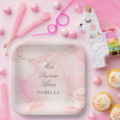 Hübsch Pink + Gold Quinceañera Mis Quince Años Pappteller (Party)