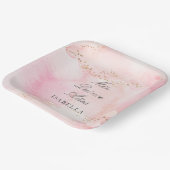 Hübsch Pink + Gold Quinceañera Mis Quince Años Pappteller (Gewinkelt)