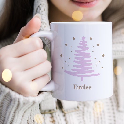 Hübsch Pink Gold Weihnachtsbaum Kaffeetasse